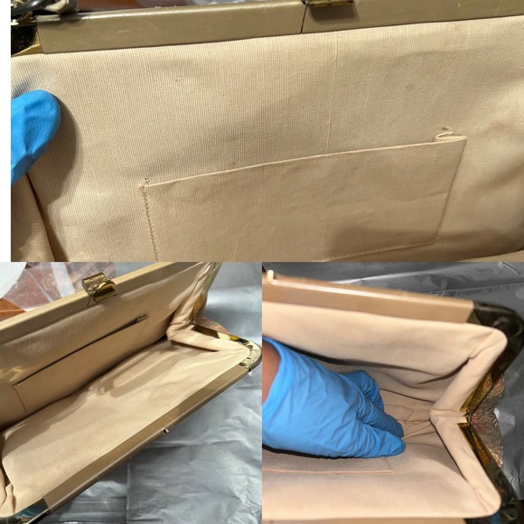 Vintage Floral Tapestry Embroidered Clutch Bag - “Deana” - Picture 14 of 15